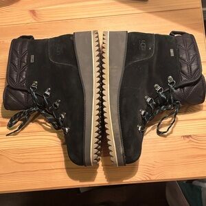 UGG Women’s Birch Waterproof Lace up Black Winter Boots